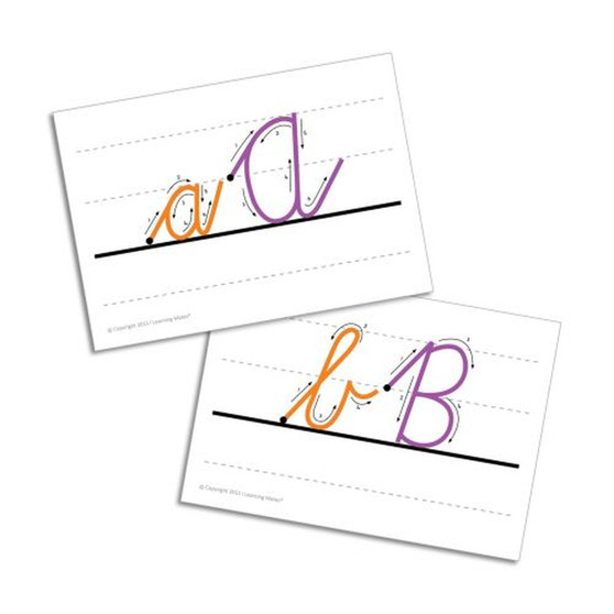 Upper and lower cursive writing cards - ISBN 9780639859828