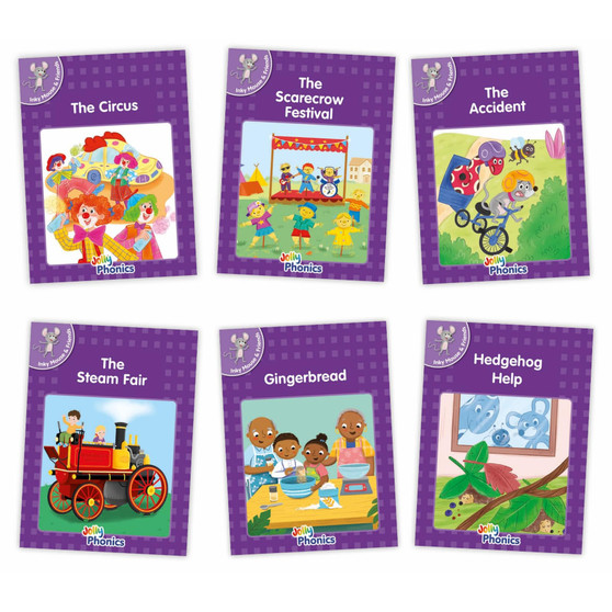 Jolly Phonics Readers, Inky & Friends, Purple Level (6 asstd): In Precursive Letters (British English edition) - ISBN 9781835822777
