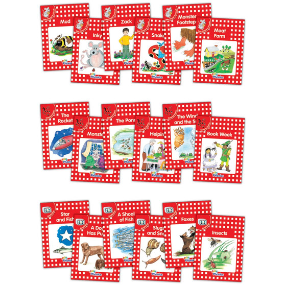 Jolly Phonics Readers Level 1 Complete Set: In Precursive Letters (British English edition) - ISBN 9781844140756