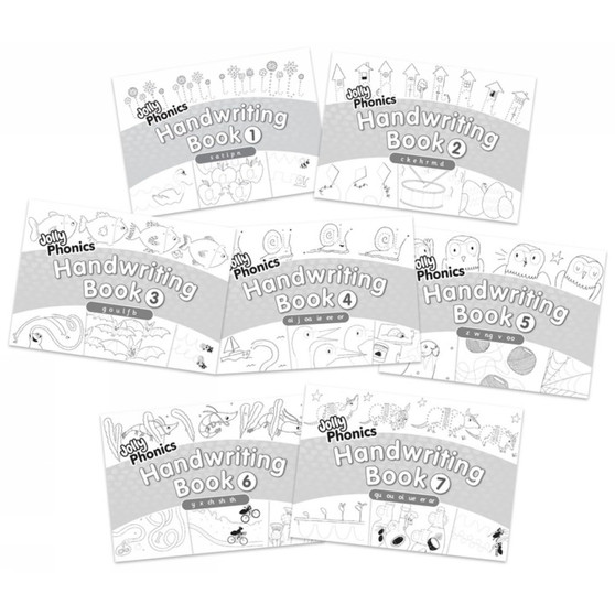 Jolly Phonics Handwriting Books Set of Books 1–7: In Precursive Letters (British English edition) - ISBN 9781844140381