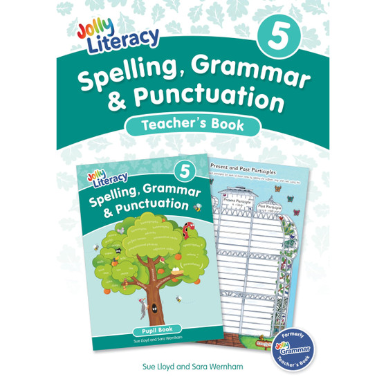 Jolly Literacy: Spelling, Grammar and Punctuation, Teacher's Book 5: In Precursive Letters (British English edition) - ISBN 9781835822111