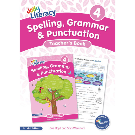 Jolly Literacy: Spelling, Grammar and Punctuation, Teacher's Book 4: In Print Letters (British English edition) - ISBN 9781835822166