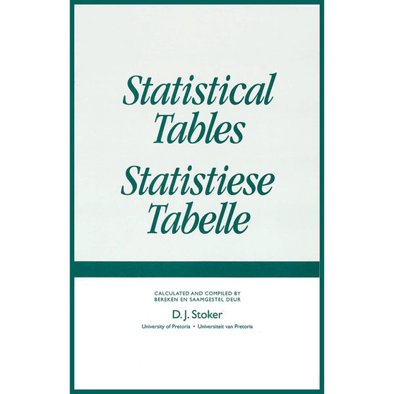 Statistical Tables / Statistiese Tabelle - ISBN 9780627025426