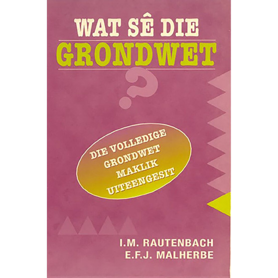 Wat Sê die Grondwet? - ISBN 9780627023347
