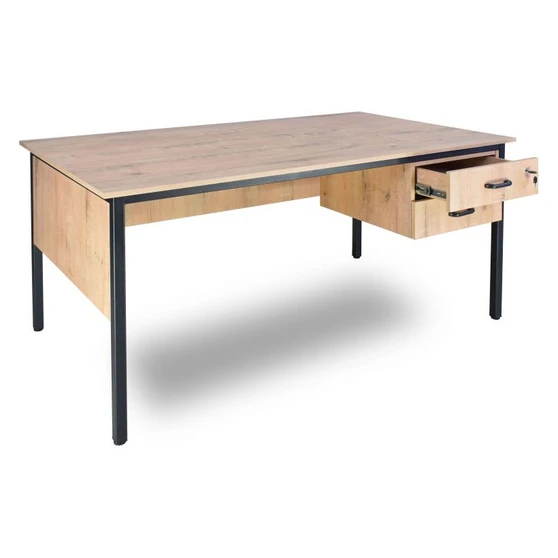 INSPIRE™ Premium Teacher's Desk with two drawers. Colour: Brookhill. Small - W1500 × D750 × H750H mm