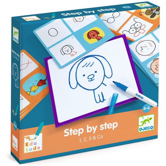 Djeco Eduludo - Drawing Step by Step - 1 2 3 & Co - EAN 3070900083271