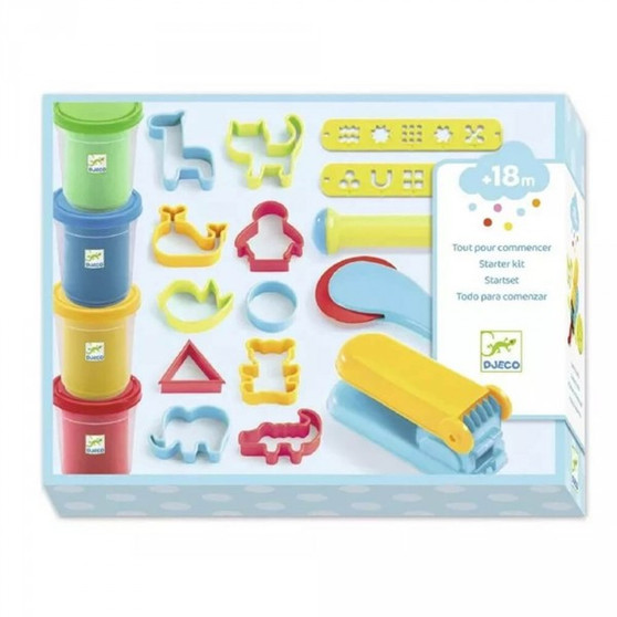 Djeco Introduction to Play Dough (4 Tubs & 15 Tools) - EAN 3070900097551
