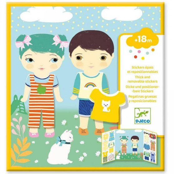 Djeco Create with Stickers (re-usable) - Clothes - EAN 3070900090705