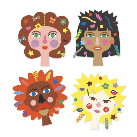 Djeco Create with Stickers - Hairdresser - EAN 3070900090453