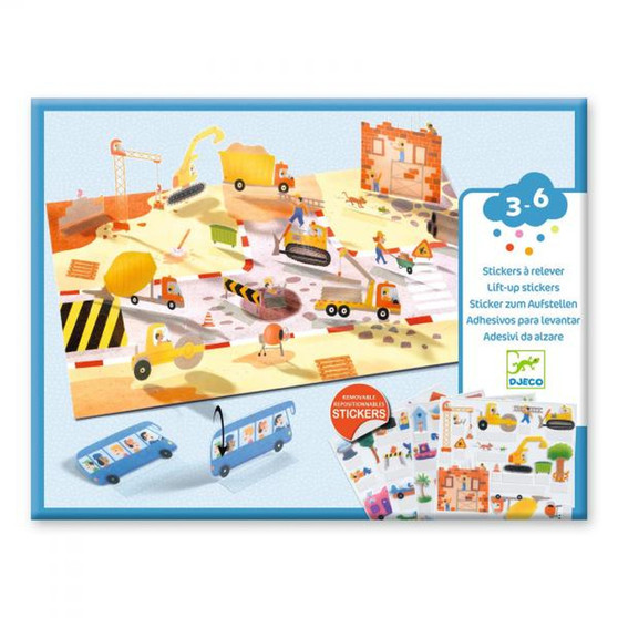 Djeco Lift-up Stickers - Vehicles - EAN 3070900000438