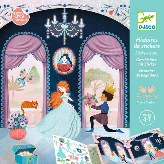 Djeco Sticker Stories "Life in the Castle" - EAN 3070900089549