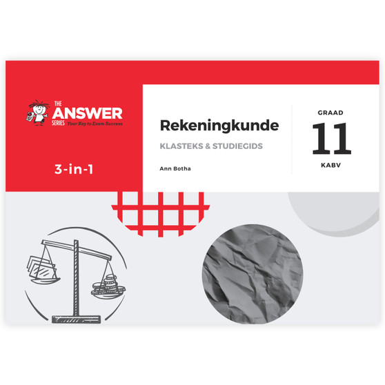 The Answer Series Graad 11 Rekeningkunde 3-in-1 KABV Studiegids - ISBN 9781920558345
