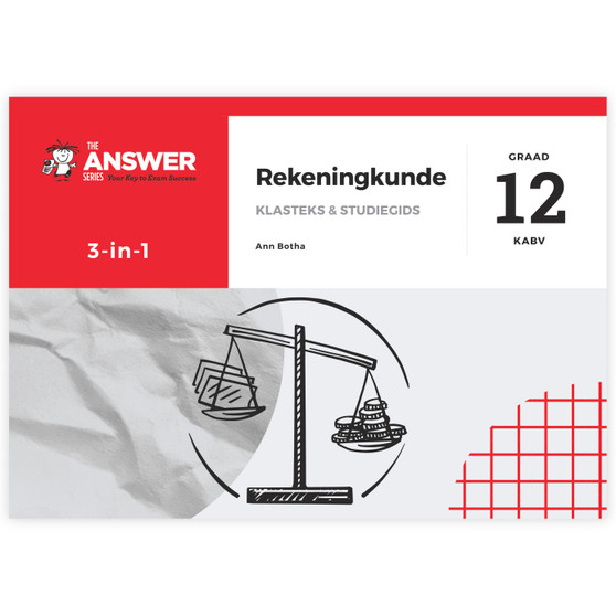 The Answer Series Graad 12 Rekeningkunde 3-in-1 KABV Studiegids - ISBN 9781920568771