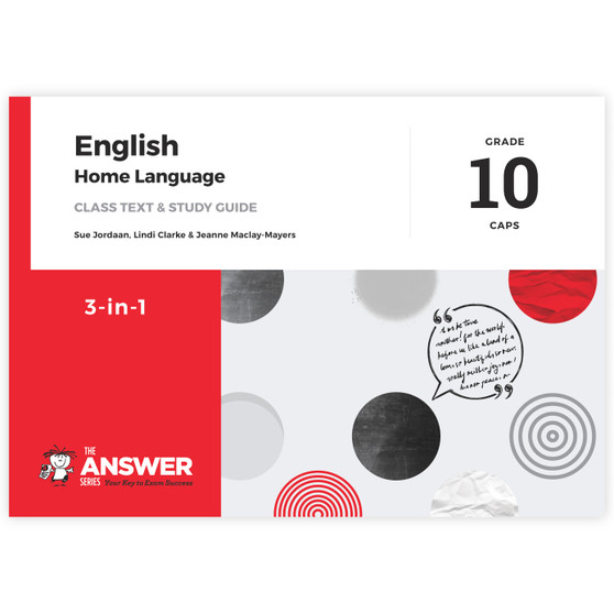 The Answer Series Grade 10 English Home Language 3-in-1 CAPS Study Guide - ISBN 9781920297923