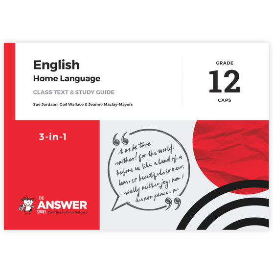 The Answer Series Grade 12 English Home Language 3-in-1 CAPS Study Guide - ISBN 9781920568931