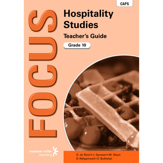 DIGITAL - Focus Hospitality Studies Grade 10 Teacher's Guide ePDF (1-year licence) - ISBN 9780636188457