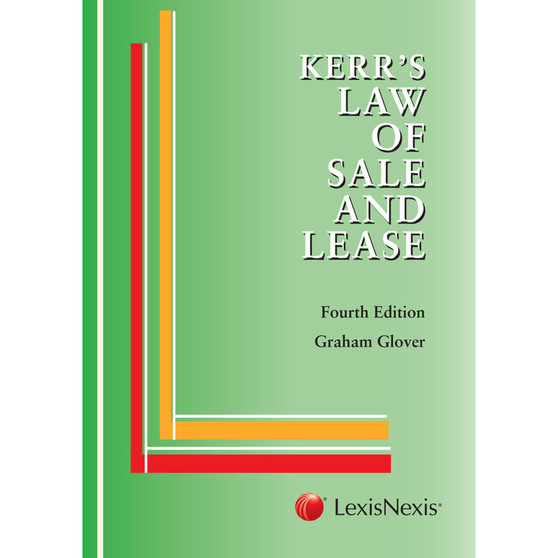 Kerr's Law of Sale and Lease (4th edition) - ISBN 9780409049374