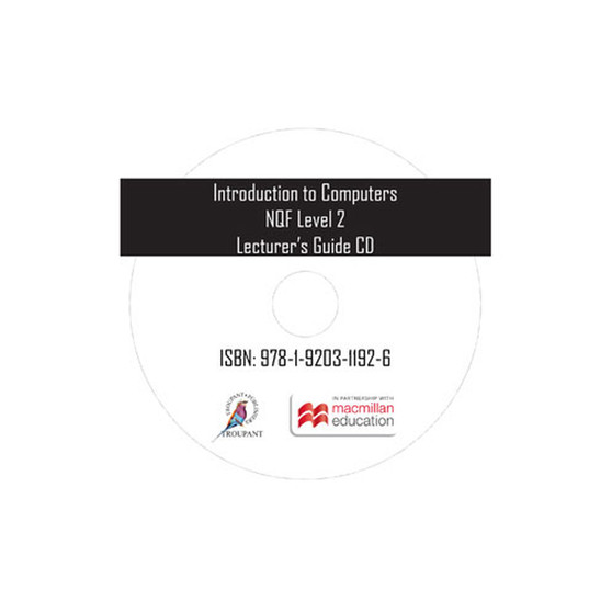 TVET First Introduction to Computers NQF Level 2 Lecturer's Guide on CD - ISBN 9781920311926