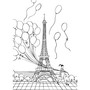 Iconic Paris Coloring Book: 24 Sights to Send or Frame! - ISBN 9781579657659 - inside pages 1