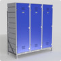 Sports Lockers on Freestanding Galvanised Steel Frame Sports Lockers on Freestanding Galvanised Steel Frame