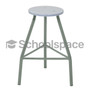 Lab stool with a painted light grey MDF Supawood seat, 460mm high, featuring a heavy-duty light grey frame.