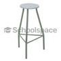 Lab stool with a painted light grey MDF Supawood seat, 690mm high, featuring a heavy-duty light grey frame.