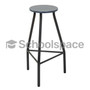 Lab stool with a painted dark grey MDF Supawood seat, 690mm high, featuring a heavy-duty dark grey frame.