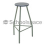 Lab stool with a painted dark grey MDF Supawood seat, 690mm high, featuring a heavy-duty light grey frame.