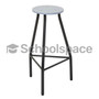 Lab stool with a painted light grey MDF Supawood seat, 690mm high, featuring a heavy-duty dark grey frame.