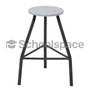 Lab stool with a painted light grey MDF Supawood seat, 460mm high, featuring a heavy-duty dark grey frame.