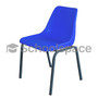 LEO™ Heavy-Duty Polyshell Chair | Virgin Plastic Seat | Stackable Steel Frame | 450mm Height | Royal Blue