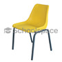 LEO™ Heavy-Duty Polyshell Chair | Virgin Plastic Seat | Stackable Steel Frame | 450mm Height | Lemon Yellow