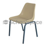 LEO™ Heavy-Duty Polyshell Chair | Virgin Plastic Seat | Stackable Steel Frame | 450mm Height | Desert Beige