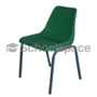 LEO™ Heavy-Duty Polyshell Chair | Virgin Plastic Seat | Stackable Steel Frame | 450mm Height | Forest Green