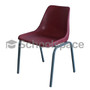 LEO™ Heavy-Duty Polyshell Chair | Virgin Plastic Seat | Stackable Steel Frame | 450mm Height | Deep Burgundy