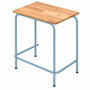 Secondary / Senior Phase Single Stackable Desk with 21mm Saligna Hardwood Top