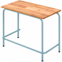 Secondary / Senior Phase Single Stackable Desk (Extended) with 21mm Saligna Hardwood Top