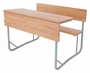 Secondary / Senior Phase Double Combination Desk with 21mm Saligna Hardwood Top