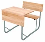 Secondary / Senior Phase Single Combination Desk with 21mm Saligna Hardwood Top