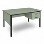 INSPIRE™ Premium Teacher's Desk with two drawers. Colour: Caraz. Small - W1500 × D750 × H750H mm