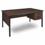 INSPIRE™ Premium Teacher's Desk with two drawers. Colour: American Wallnut. Small - W1500 × D750 × H750H mm