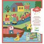 Djeco Create with Stickers (re-usable) - Animals - EAN 3070900090712