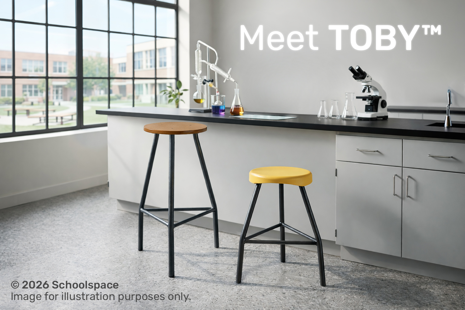TOBY Heavy-Duty Laboratory Stool