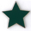 3/4 Inch Colored Star Lapel Pin - Silver Finish With Choice Of Center Color (Blue, Red, Green, Purple, Orange, Yellow) - View #3