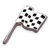 Single Checkered Flag Pin