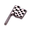 Single Checkered Flag Pin