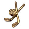 Crossed Clubs 3 Lapel Pin