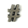 L19 - Hashtag # Lapel Pin