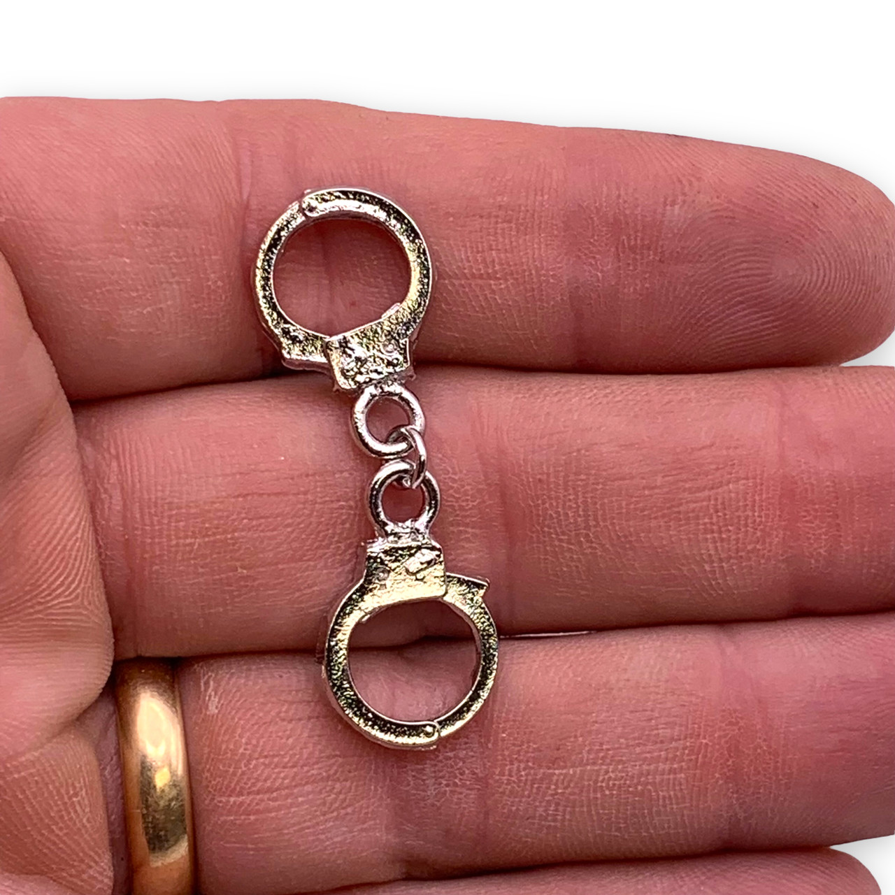 Handcuffs Two Part Lapel Pin Stockpins Handcuffs Two Part Lapel Pin Stockpins