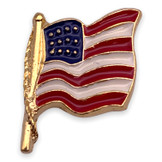 H21 Cast American Flag Pin